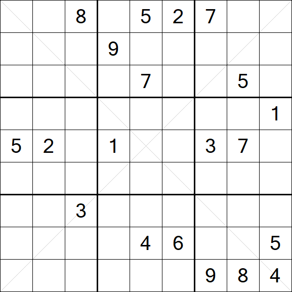 Sudoku X - Difficile
