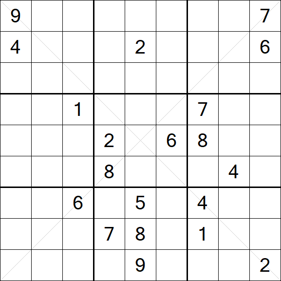 Sudoku X - Difficile