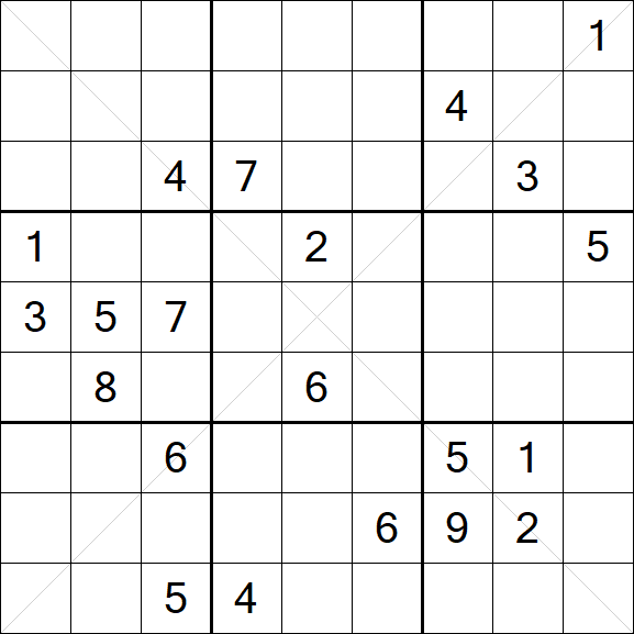 Sudoku X - Hard