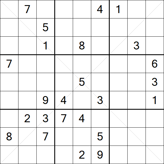 Sudoku X - Hard
