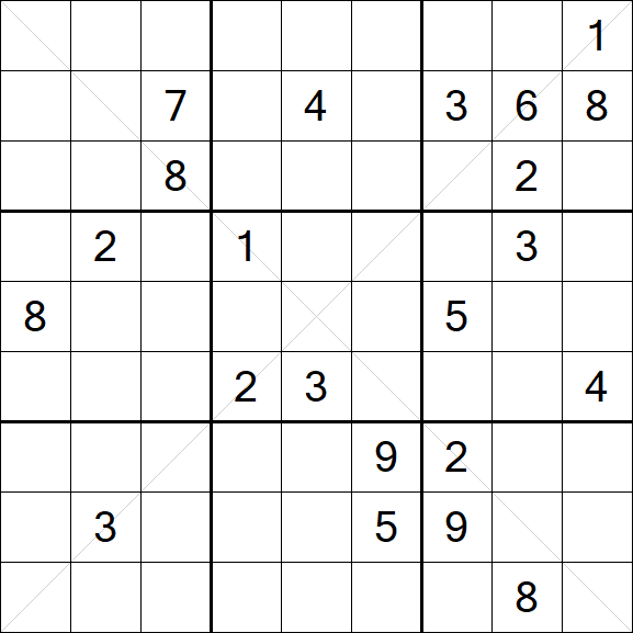 Sudoku X - Hard