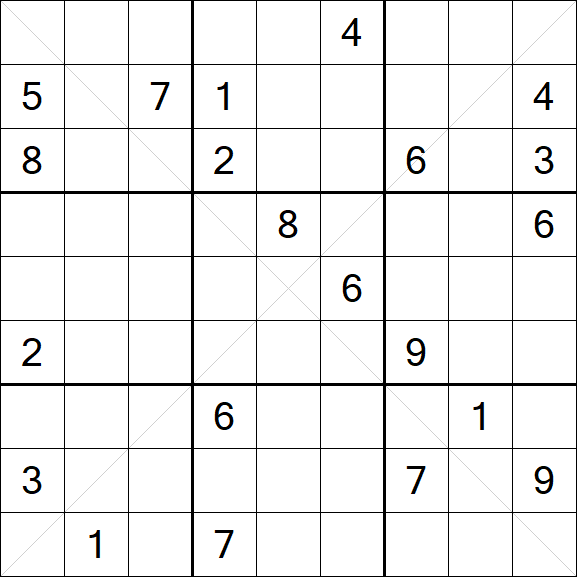 Sudoku X - Hard