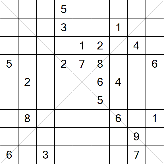 Sudoku X - Hard