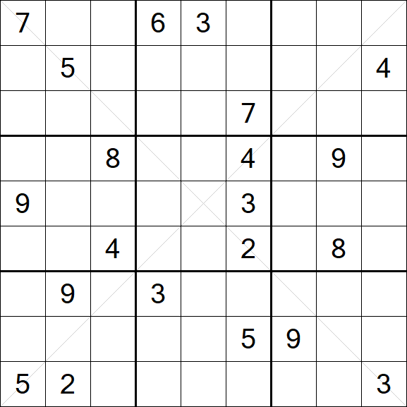 Sudoku X - Hard