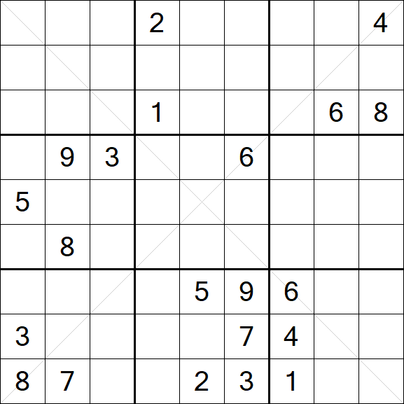 Sudoku X - Hard