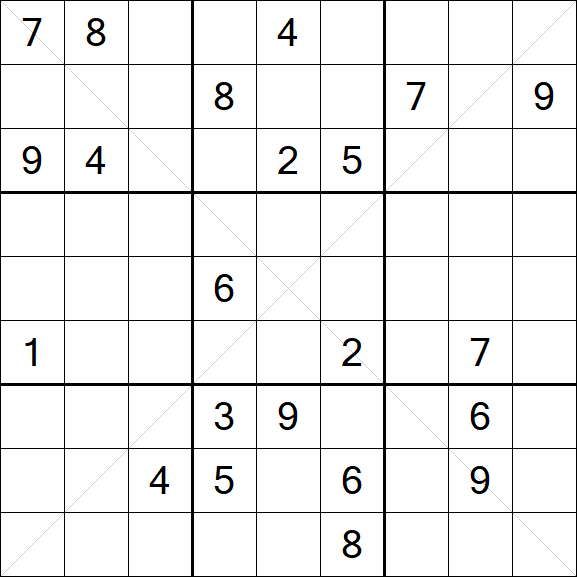 Sudoku X - Hard