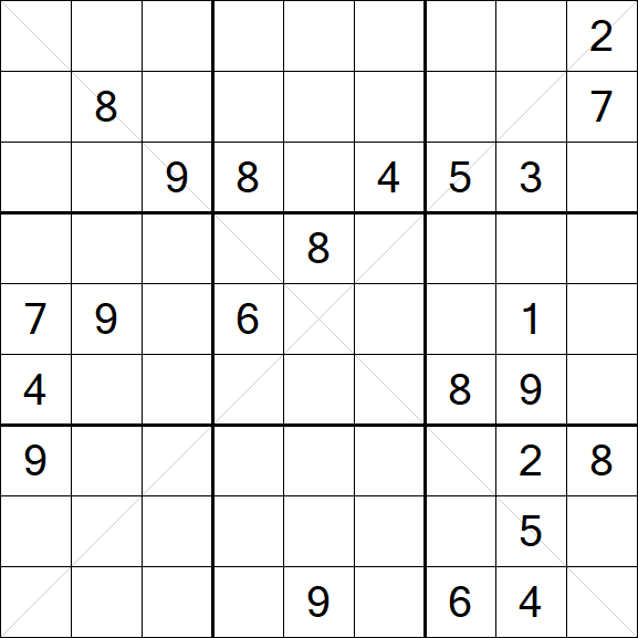 Sudoku X - Hard