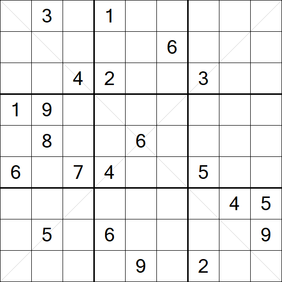 Sudoku X - Difícil