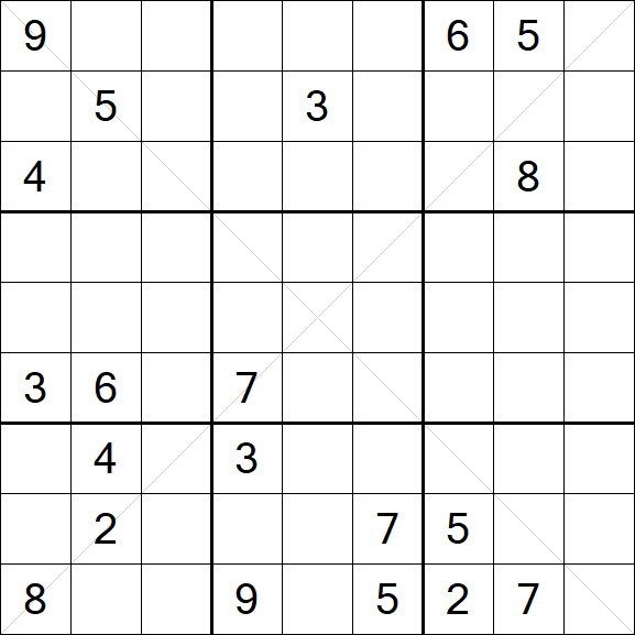 Sudoku X - Schwierig