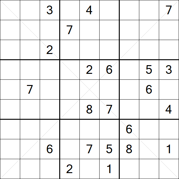 Sudoku X - Schwierig