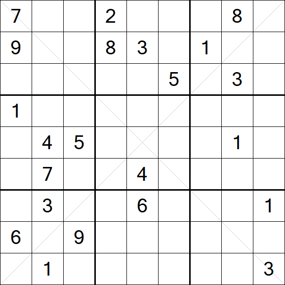 Sudoku X - Schwierig