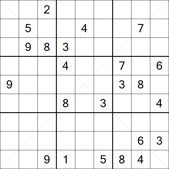 Sudoku X - Schwierig