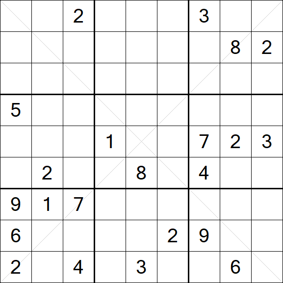 Sudoku X - Schwierig