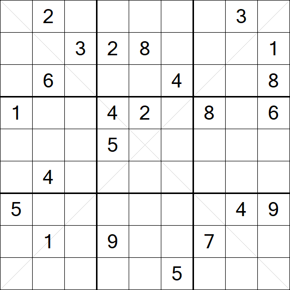 Sudoku X - Schwierig