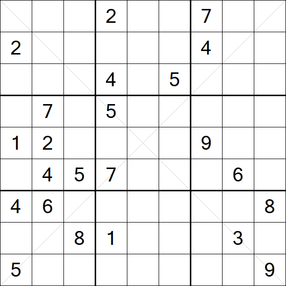 Sudoku X - Schwierig