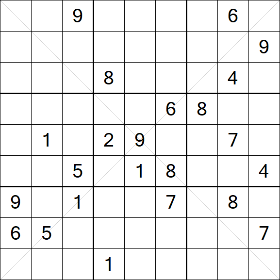 Sudoku X - Schwierig