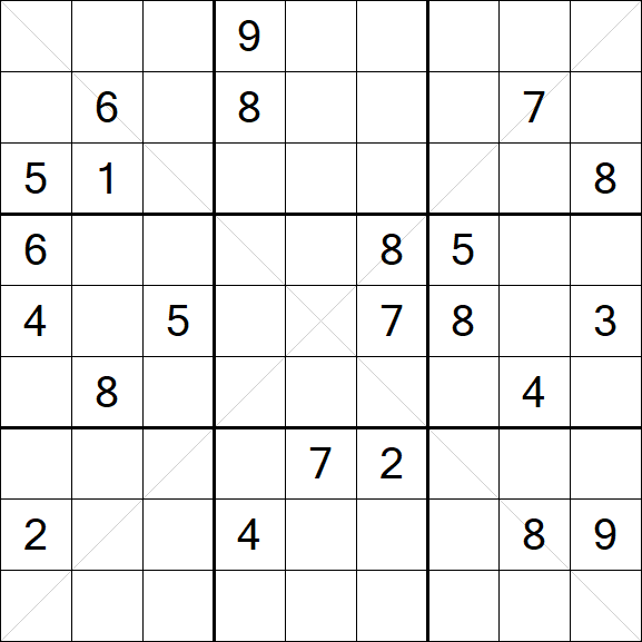 Sudoku X - Schwierig