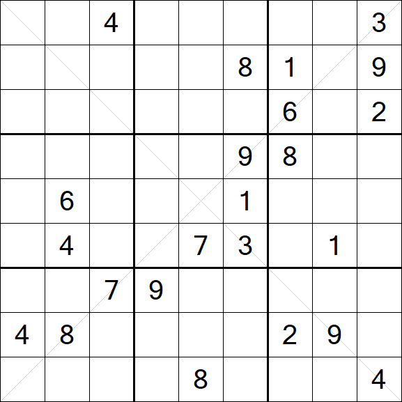 Sudoku X - Difícil