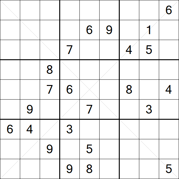 Sudoku X - Difficile