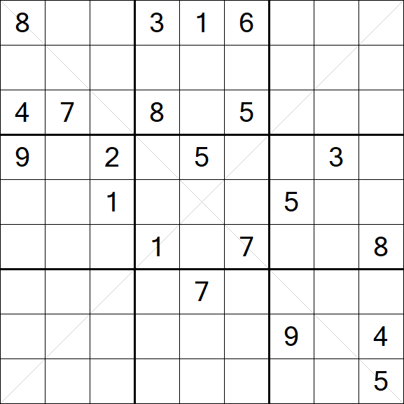 Sudoku X - Schwierig