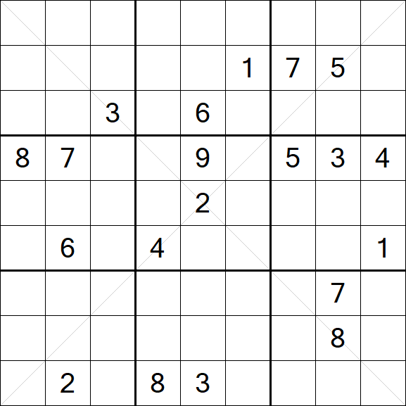Sudoku X - Schwierig