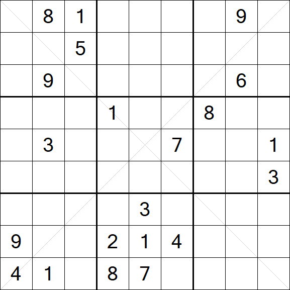 Sudoku X - Hard