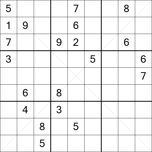 Sudoku X - Hard