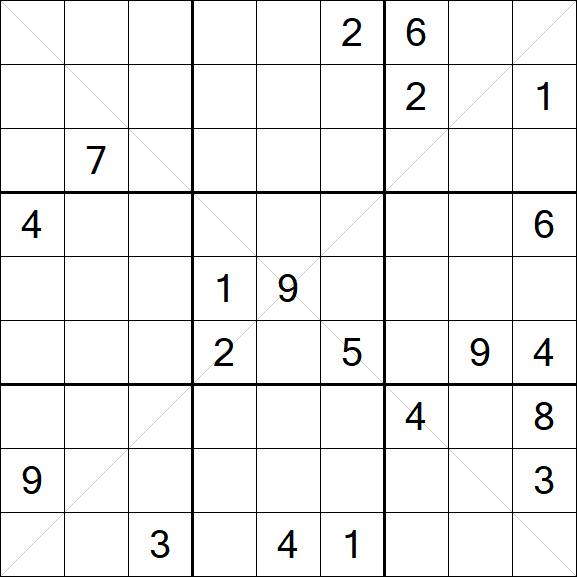 Sudoku X - Hard