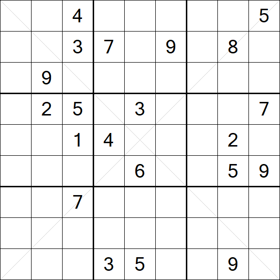 Sudoku X - Schwierig
