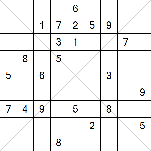 Sudoku X - Schwierig