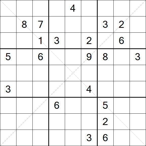 Sudoku X - Schwierig