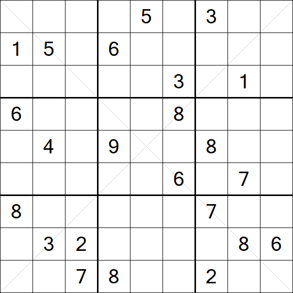 Sudoku X - Schwierig
