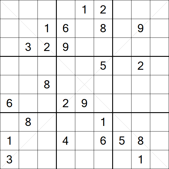 Sudoku X - Schwierig