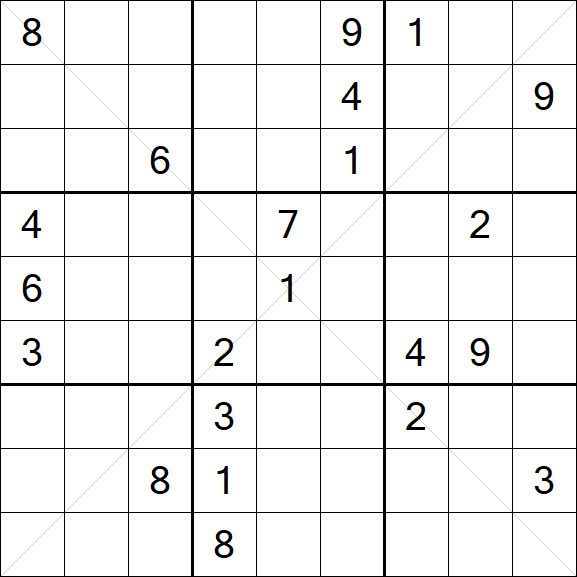 Sudoku X - Schwierig