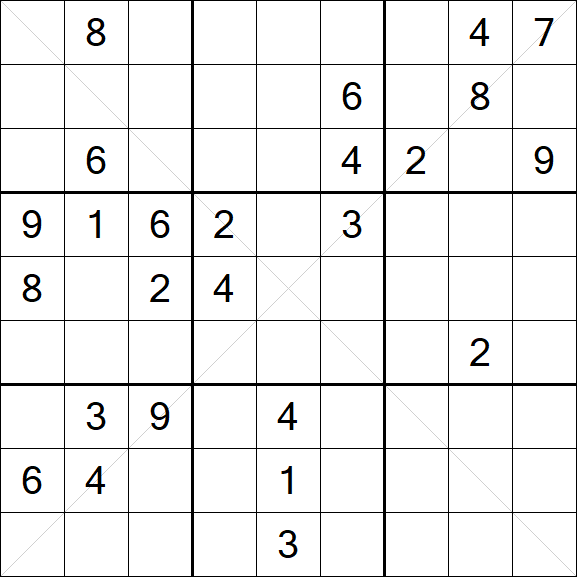 Sudoku X - Schwierig