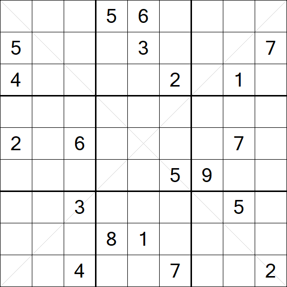 Sudoku X - Schwierig