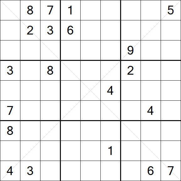Sudoku X - Schwierig