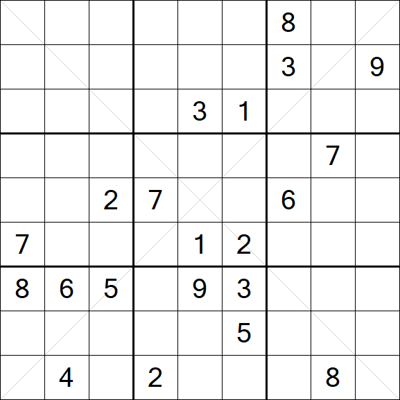 Sudoku X - Schwierig