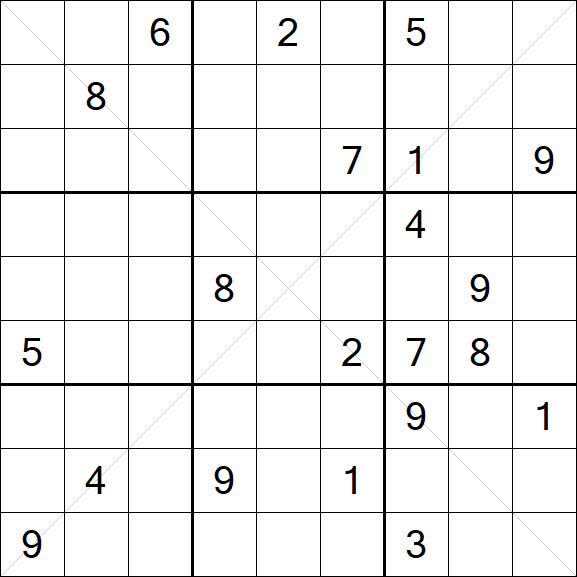 Sudoku X - Schwierig