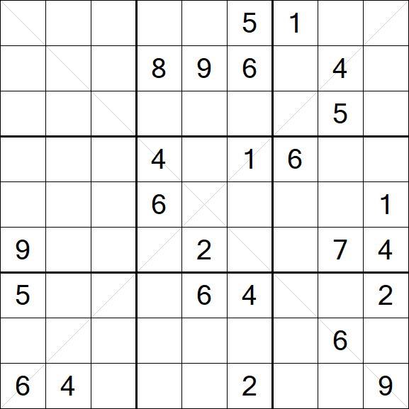 Sudoku X - Schwierig