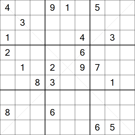 Sudoku X - Schwierig