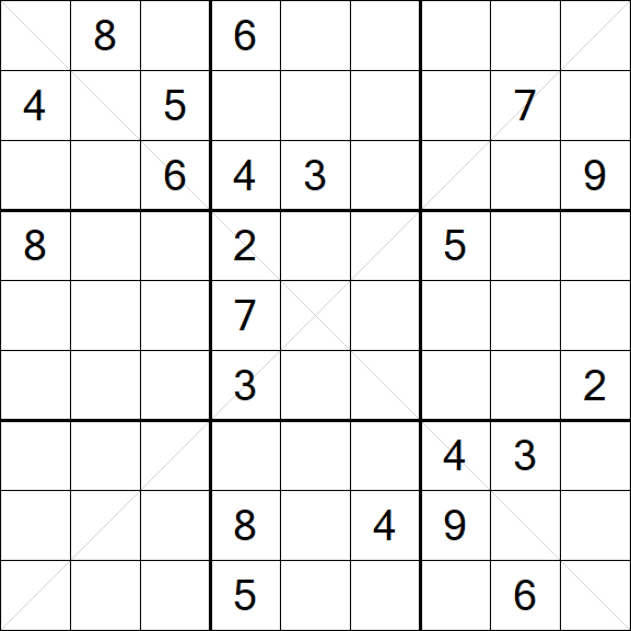 Sudoku X - Schwierig
