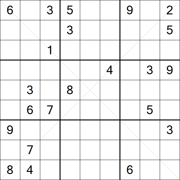 Sudoku X - Difficile