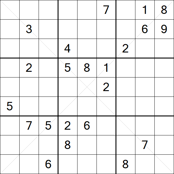 Sudoku X - Difícil