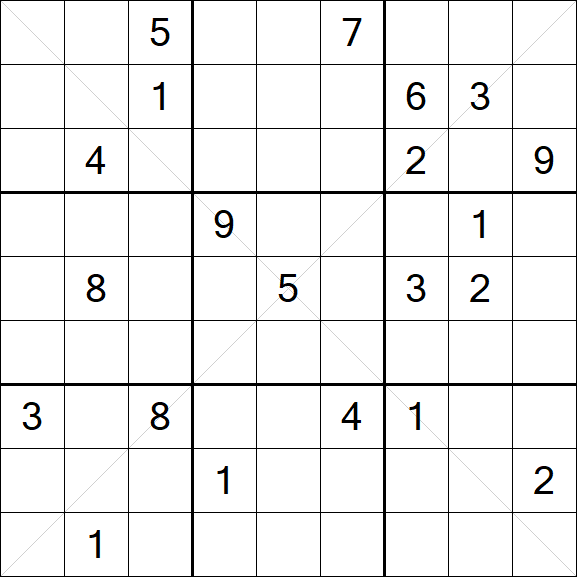 Sudoku X - Schwierig
