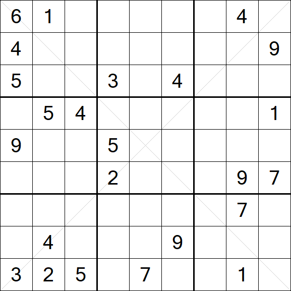 Sudoku X - Schwierig