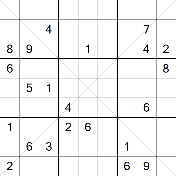 Sudoku X - Schwierig