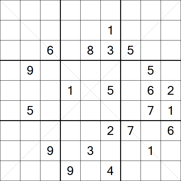 Sudoku X - Schwierig