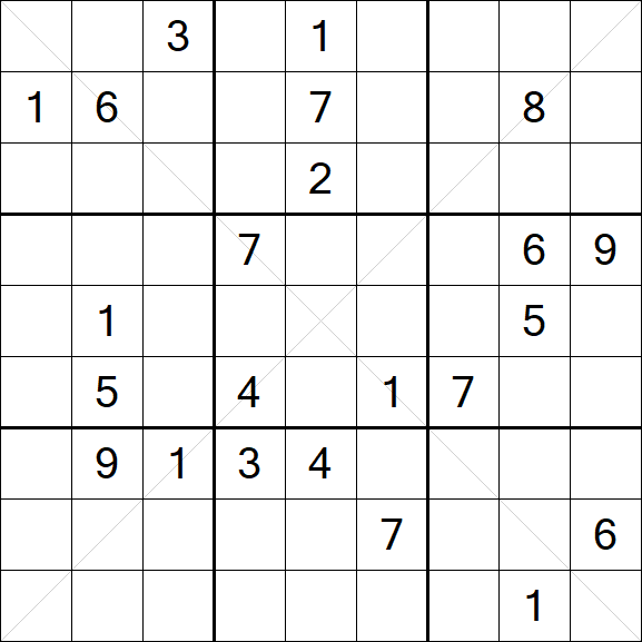 Sudoku X - Schwierig