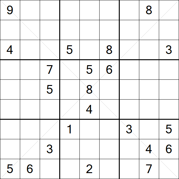 Sudoku X - Difficile